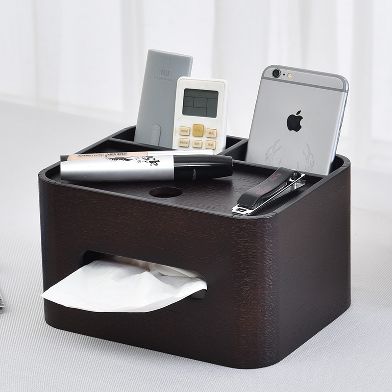 Desktop Organizer Multifunction Tissue Box with Pen Holder